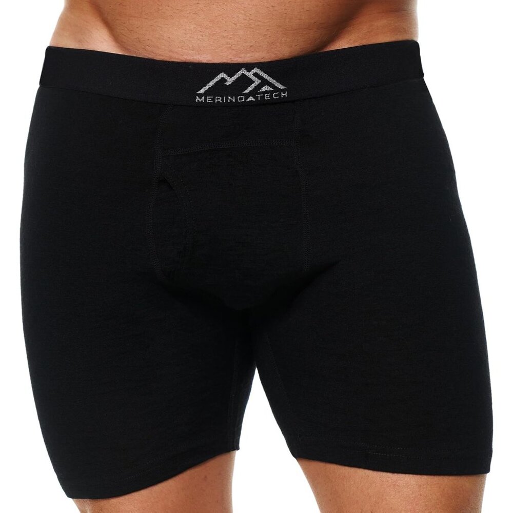 Merino Wool Underwear Mens - 100% Merino Wool Base Layer Boxer Briefs for Men